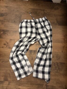 Men's Black & White Plaid Lounge Pants